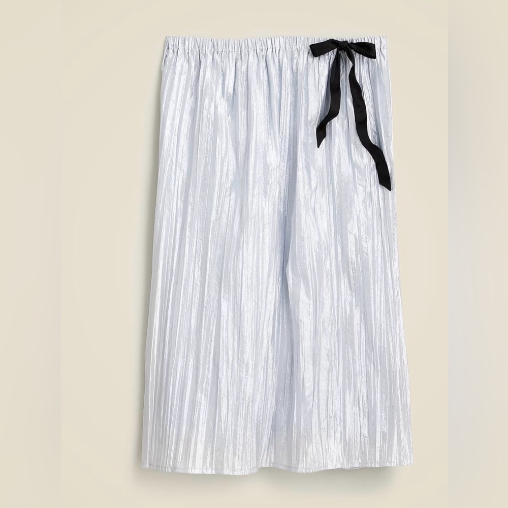 J. Crew Collection knee-length skirt in crinkled nylon